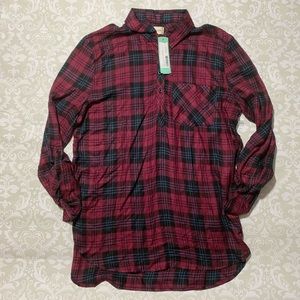 ID 23 plaid tunic size small